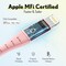Overtime Lightning Charger Set of 3, 10ft iPhone Charger Cable, Apple MFi Certified, Rose Gold OTDCIP10BRGX3 - alternate 6